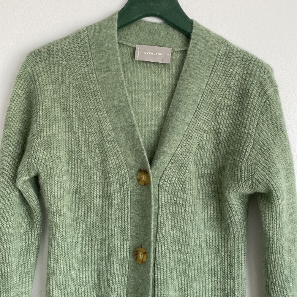 EverLane Oversized Alpaca V-neck Cardigan Size XS - Picture 4 of 7